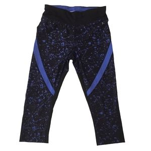 Danskin Now Blue Black Capri Leggings Women Size S